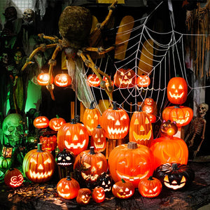 イベント・ハロウィングッズ｜LEDかぼちゃランタン3個セット