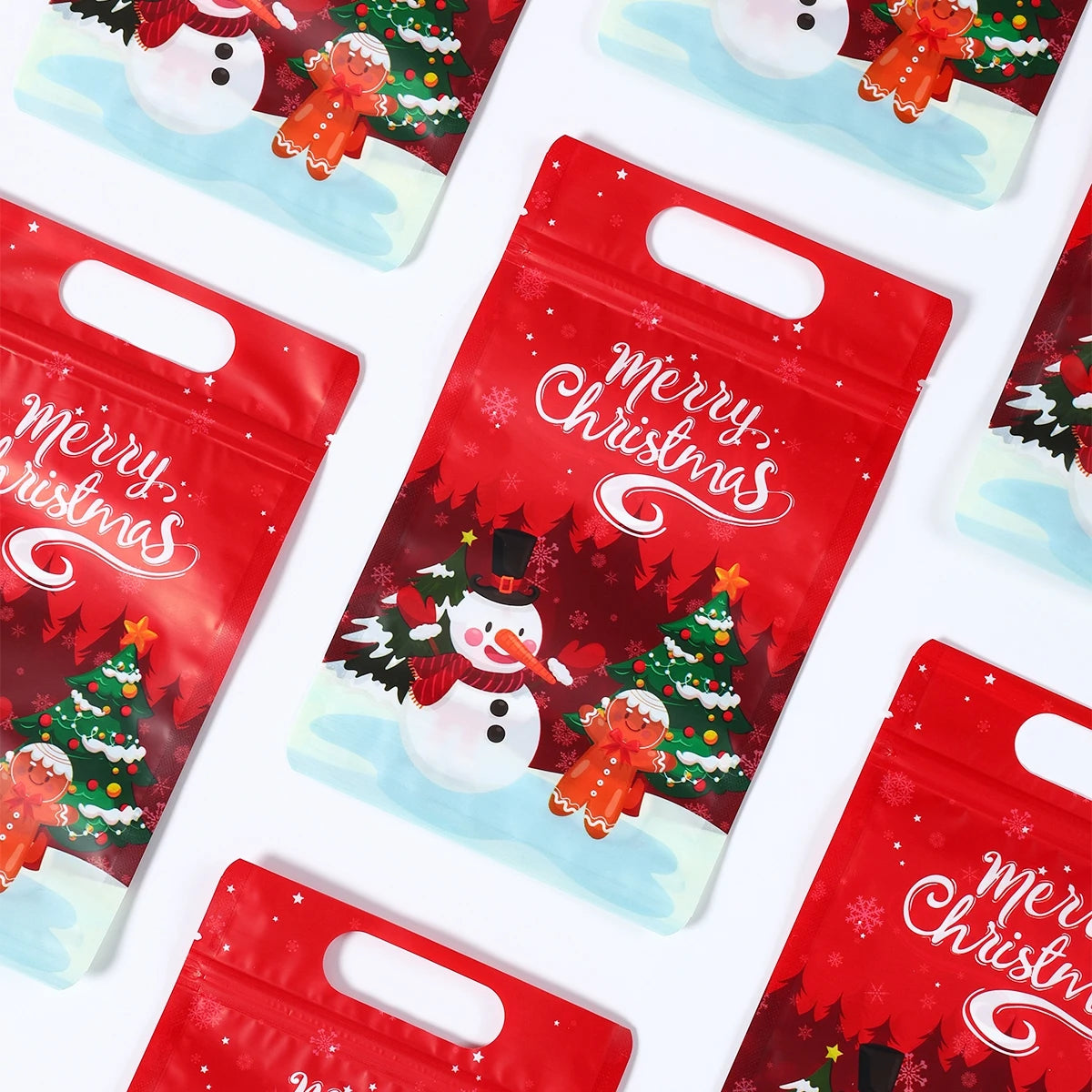 イベント・クリスマス装飾｜ジッパー付きスタンドアップクリスマスバッグ
