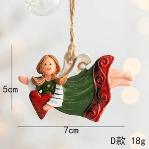 可愛い！クリスマスペンダントオーナメント（サンタ／天使／雪だるま）