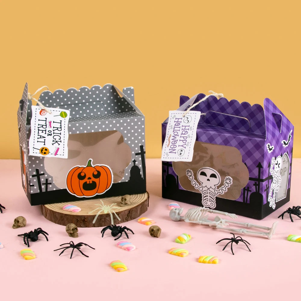 イベント・ハロウィングッズ｜紙製トリートボックス 4個セット