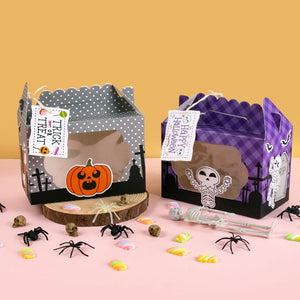 イベント・ハロウィングッズ｜紙製トリートボックス 4個セット