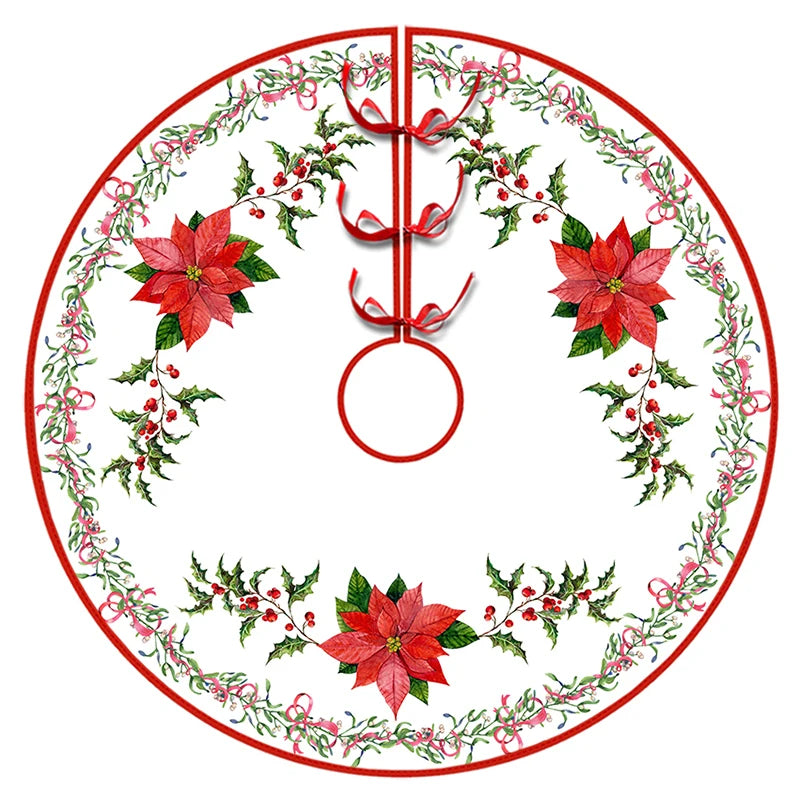 イベント・クリスマス装飾｜クリスマスツリースカートマット サンタ柄