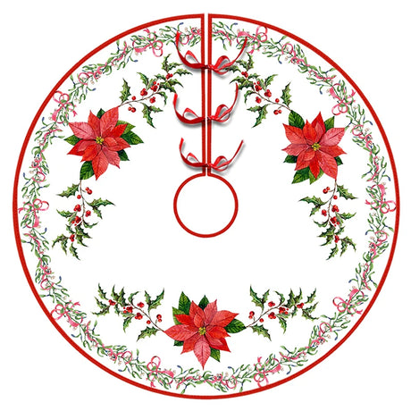 イベント・クリスマス装飾｜クリスマスツリースカートマット サンタ柄