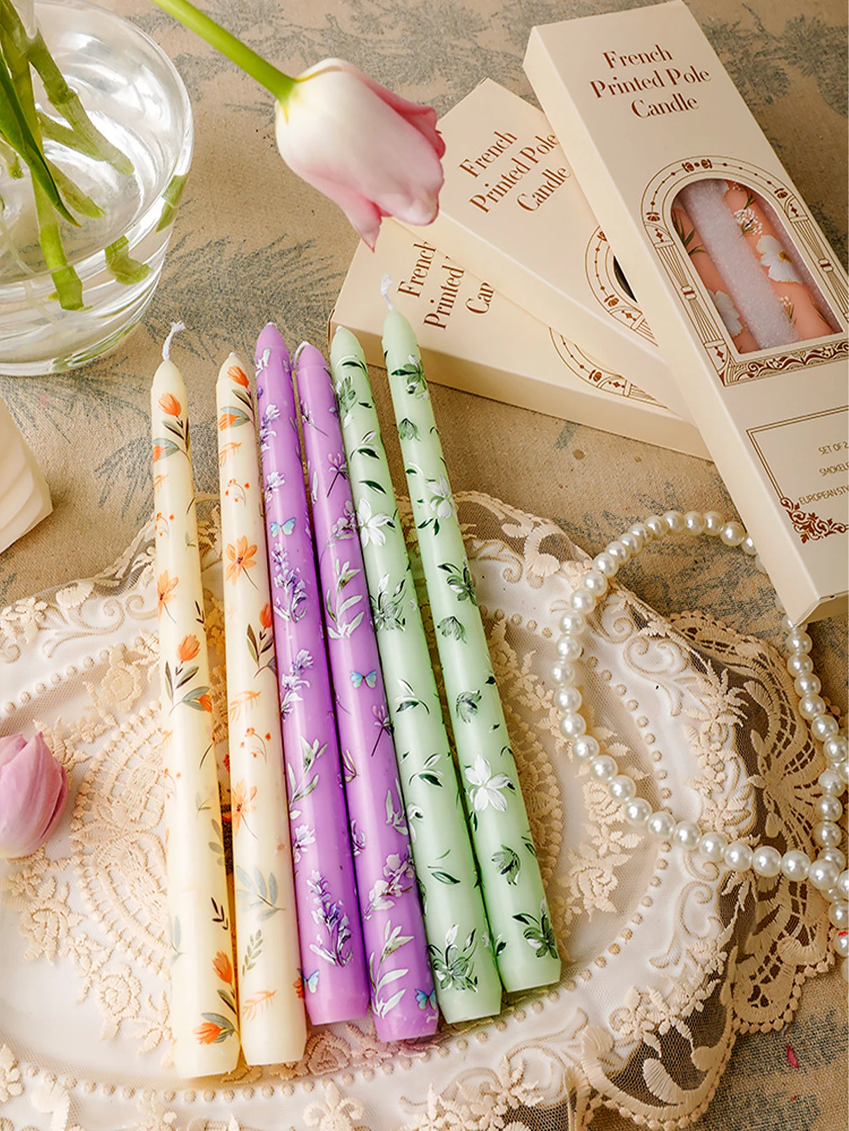 ヨーロピアンスタイルのロングキャンドル