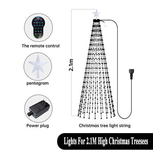 地引テスト用2.1M Smart Lighted RGB Christmas Tree APP & Remote Control Star Topper Outdoor DIY APP Controlled Lighted Christmas Tree Light