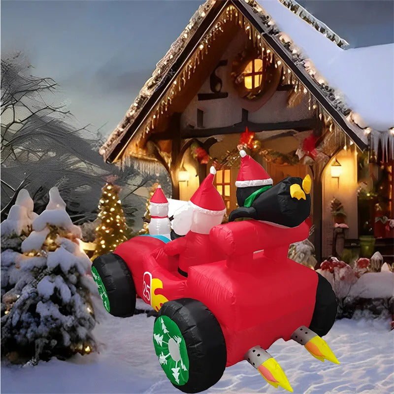 イベント・クリスマス装飾｜サンタ車両インフレータブル装飾