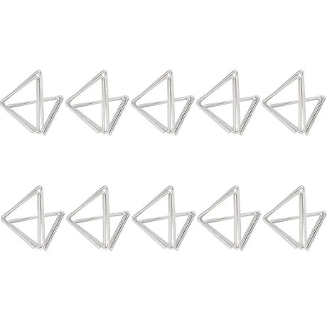 イベント・結婚式装飾｜金属製三角形フォトクリップスタンド10個セット