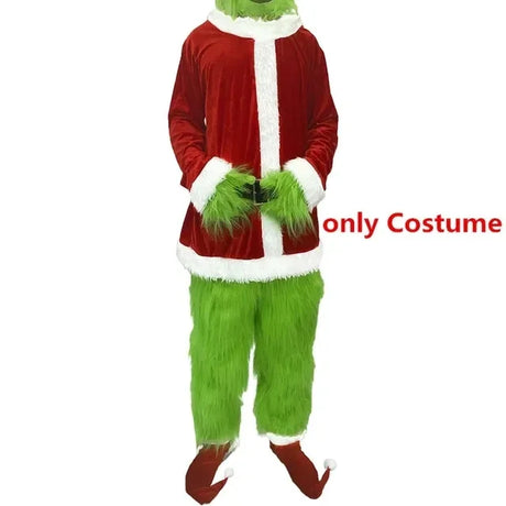 イベント・クリスマスグッズ｜アニメグリンチ風サンタコスプレセット(S-M/L-XL/2XL-3XL/4XL-5XL)