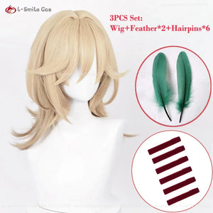 イベント・ハロウィングッズ｜耐熱コスプレ用 金髪ウィッグセット (50cm)
