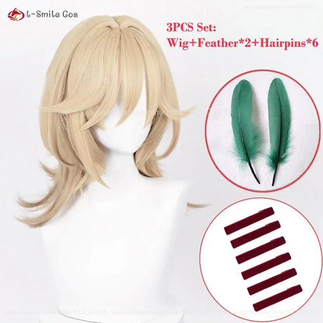 イベント・ハロウィングッズ｜耐熱コスプレ用 金髪ウィッグセット (50cm)