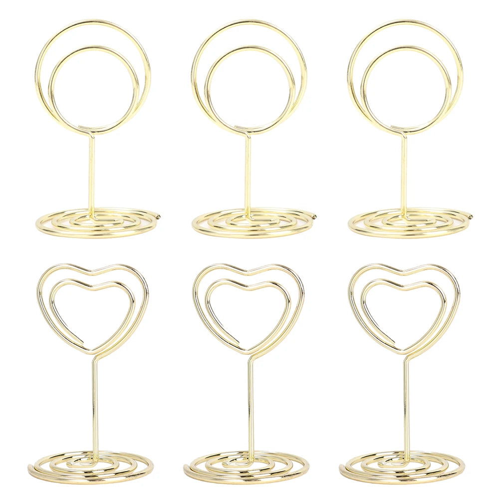イベント・結婚式装飾｜ハート型金属製プレースカードホルダー20個