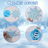 イベント・クリスマス装飾｜青銀雪結晶装飾24個セット