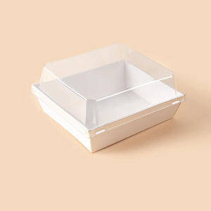 |イベント・ノベルティ用品 | 透明フタ付クラフト紙ボックス10個セット | 12×6.3×12c