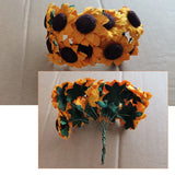 人工ひまわり 紙花 3.5cm／100個セット【エコ素材】DIY・パーティー装飾・ウェディング用