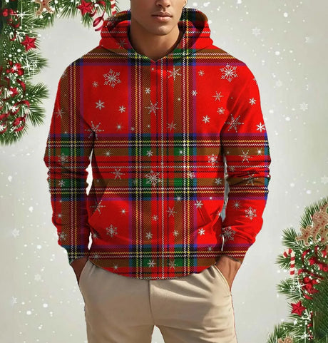 イベント・クリスマスグッズ｜クリスマス柄プリントパーカー(S～5XL)