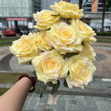 パーティー・インテリア装飾｜ 造花ダイヤモンドローズブーケ9輪１束(50c)