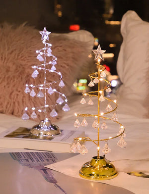 イベント・クリスマス装飾｜LEDクリスタルクリスマスツリーテーブルランプ