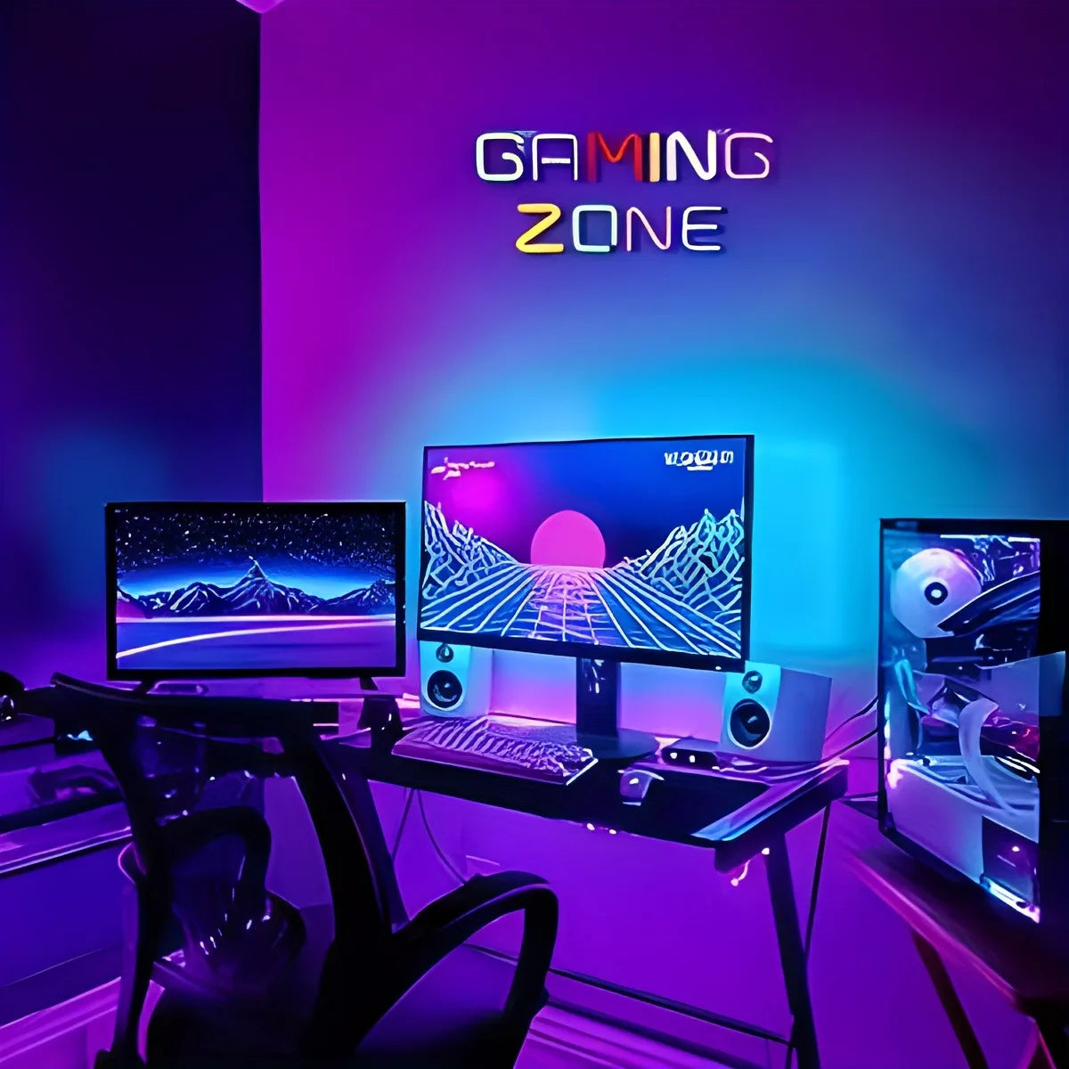 GAMER／GAMING ZONE／GAME TIME　LEDネオンサイン