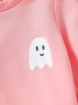 イベント・ハロウィングッズ｜ゴースト柄プリントスエット上下セット（0〜３歳）