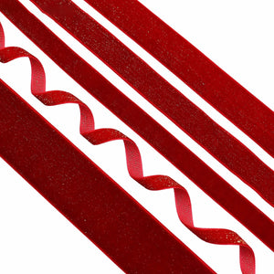 豪華な赤いベルベットリボン（5ヤード）