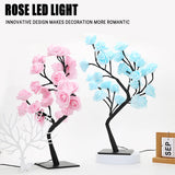 イベント・パーティー装飾｜LEDローズフラワーテーブルラン(高さ33cm）