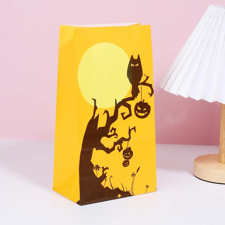 【イベント・ハロウィングッズ】クラフト紙ギフトバッグ 12枚セット