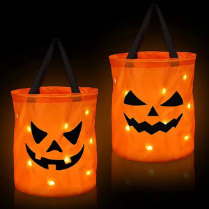 イベント・ハロウィングッズ｜LEDライト付きパンプキンバッグ