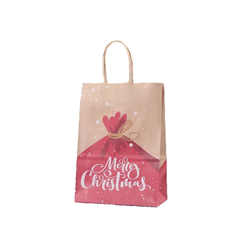 イベント・クリスマス装飾｜キュートなサンタさんイラスト紙製ギフトバッグセット (10個)