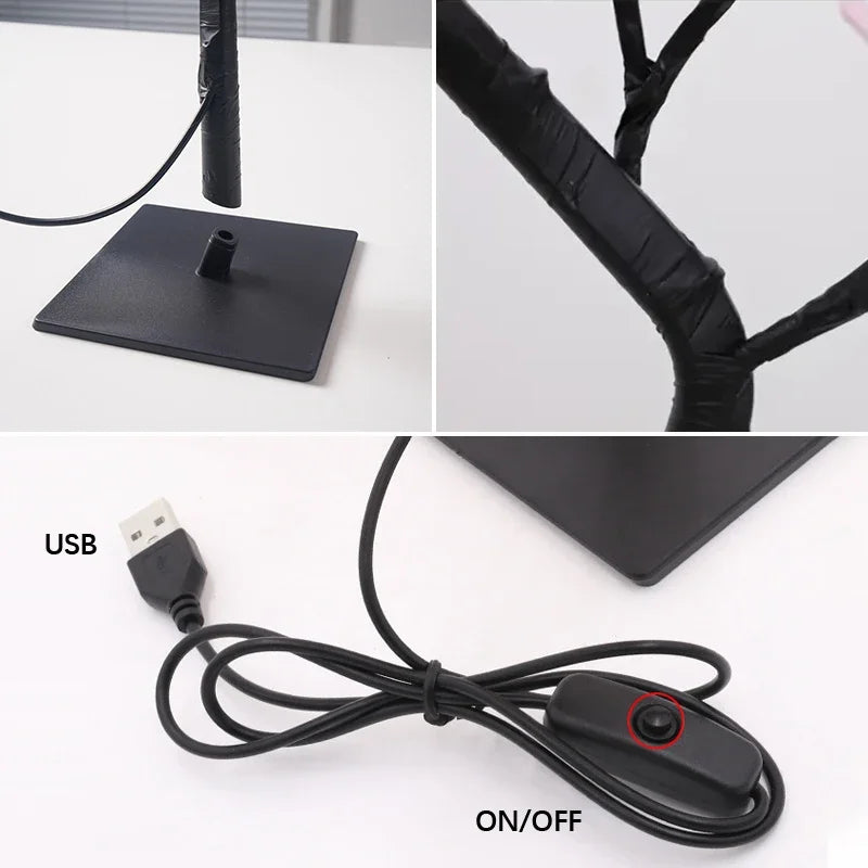 イベント・パーティー装飾｜LEDローズフラワーテーブルラン(高さ33cm）