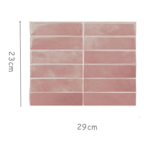 【DIY用】レンガ型天然石風ステッカー29×23㎝ （3pcs)