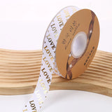 ゴールド箔LOVEグログランリボン 50ヤード