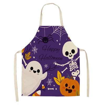 【イベント・ハロウィングッズ】ハロウィン柄プリントエプロ(大人用／子ども用)｜誉PRINTING