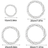 イベント・クリスマス装飾｜ホワイトラタンリース 10〜30cm 吊り下げ装飾