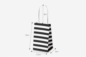 |ノベルティ用品 | ストライプ柄ミニギフトバッグ 10個セット | 7.5×12×5㎝