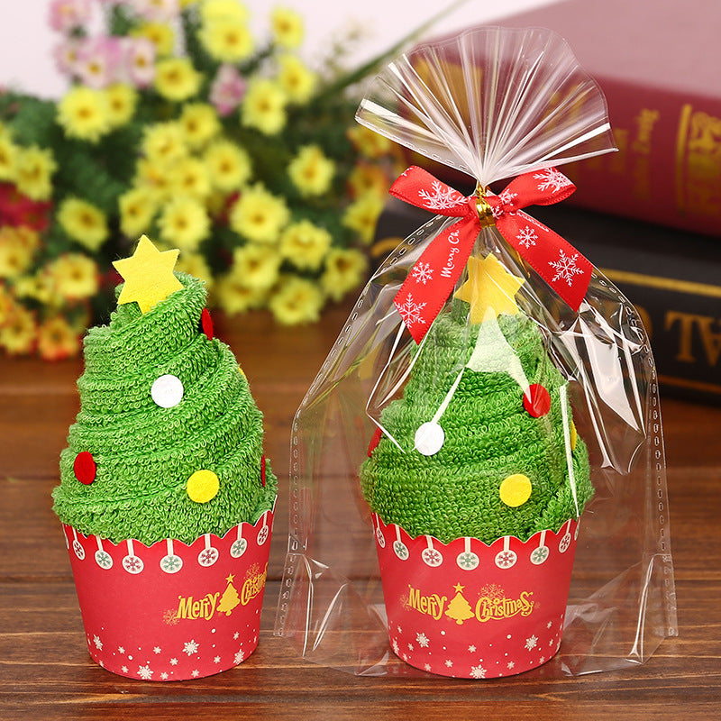 イベント・クリスマスグッズ｜可愛い！クリスマスラッピング ハンドタオル(30×30cm)
