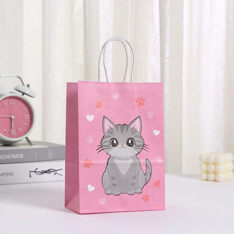|ノベルティ用品 | 猫プリントギフトバッグセット | W15×H21×D8
