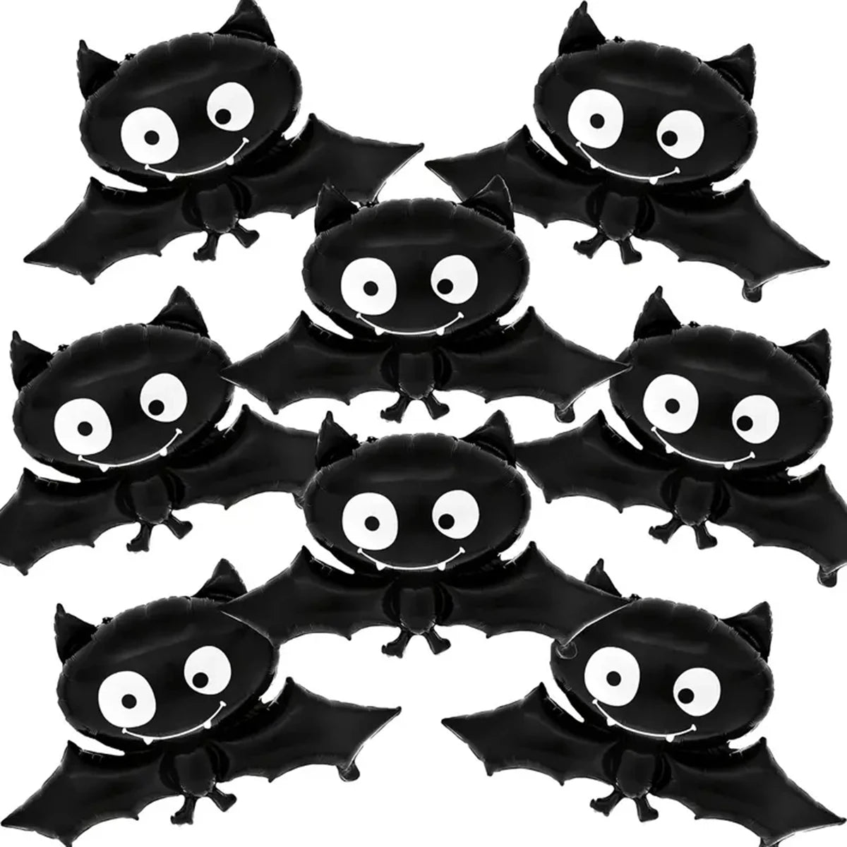 イベント・ハロウィン装飾｜コウモリ型アルミバルーンセット(3個)