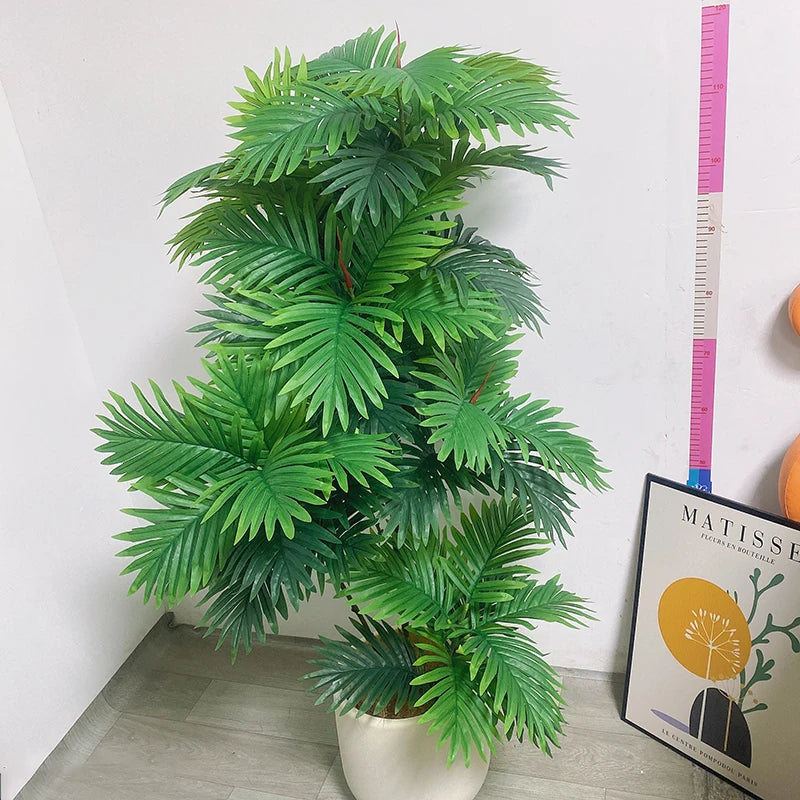 70～150cm・大型人工ヤシの木・フェイクトロピカル植物・グリーンモンステラの葉