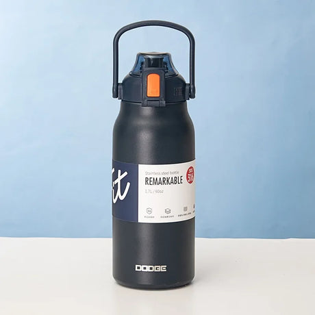 |イベント・ノベルティ用品 | 大容量サーモボトル ストロー付き ステンレス | 1.7L