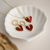 ヴィンテージレッド ラブフープジュエリーセット