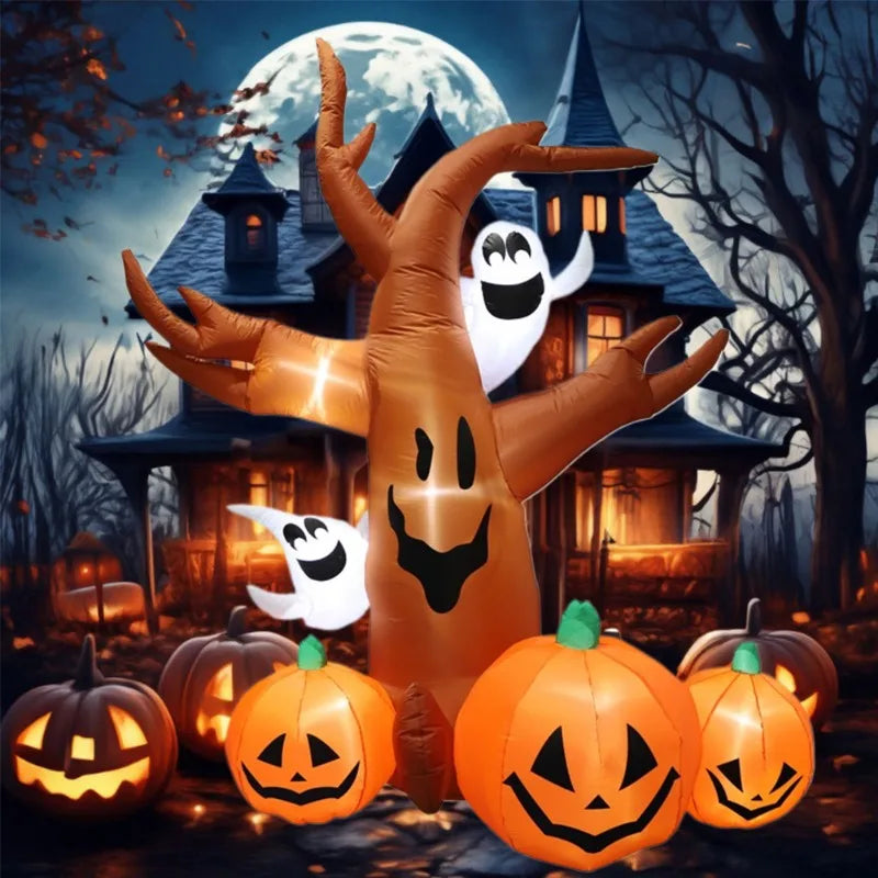 イベント・ハロウィン装飾｜光るハロウィンカボチャツリー型バルーン