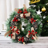 イベント・クリスマス装飾｜赤いリース ゴールド窓壁飾り