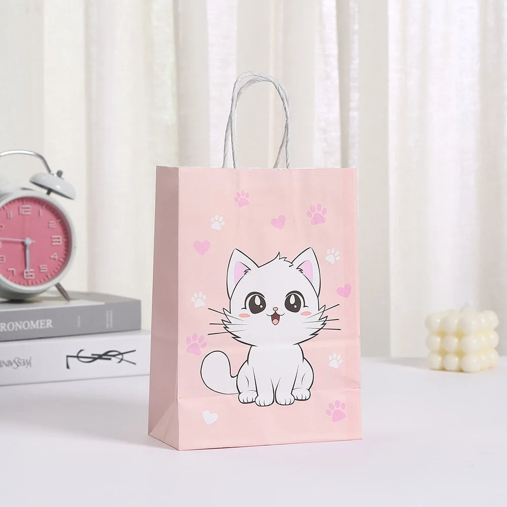 |ノベルティ用品 | 猫プリントギフトバッグセット | W15×H21×D8