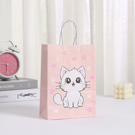 |ノベルティ用品 | 猫プリントギフトバッグセット | W15×H21×D8