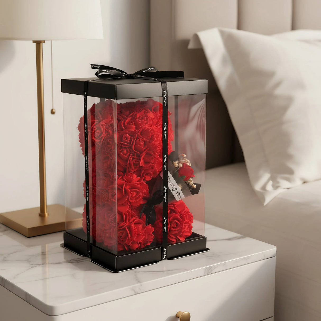 ローズベア 花束付き 記念日ギフト