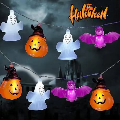 イベント・パーティー装飾｜ハロウィンLEDパンプキンライトストリング(1.5M)