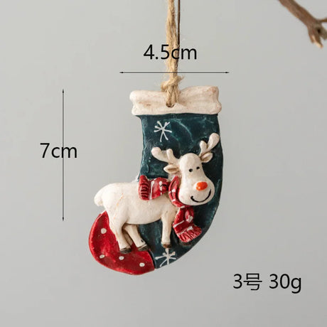 可愛い！クリスマスペンダントオーナメント（サンタ／天使／雪だるま）