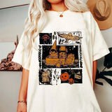 イベント・ハロウィングッズ｜レディース カジュアル パンプキン柄 Tシャツ（M～3XL）