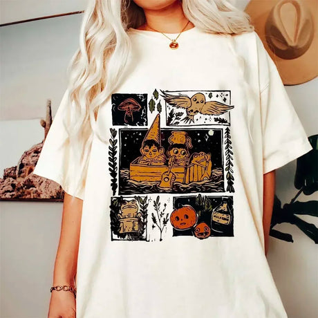 イベント・ハロウィングッズ｜レディース カジュアル パンプキン柄 Tシャツ（M～3XL）