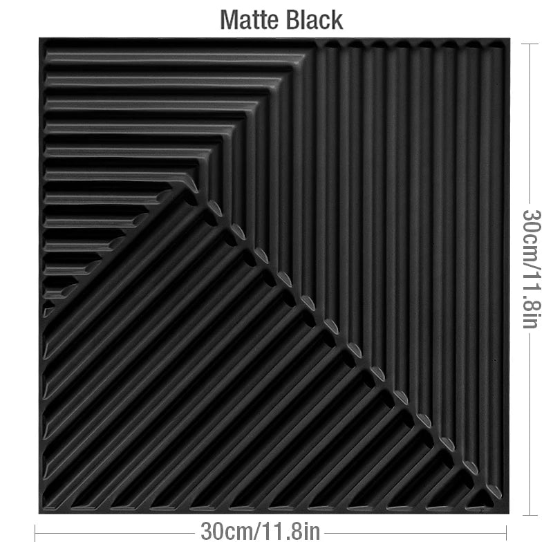 【DIY用】３D幾何学柄 石膏壁面風ステッカー(12pcs）